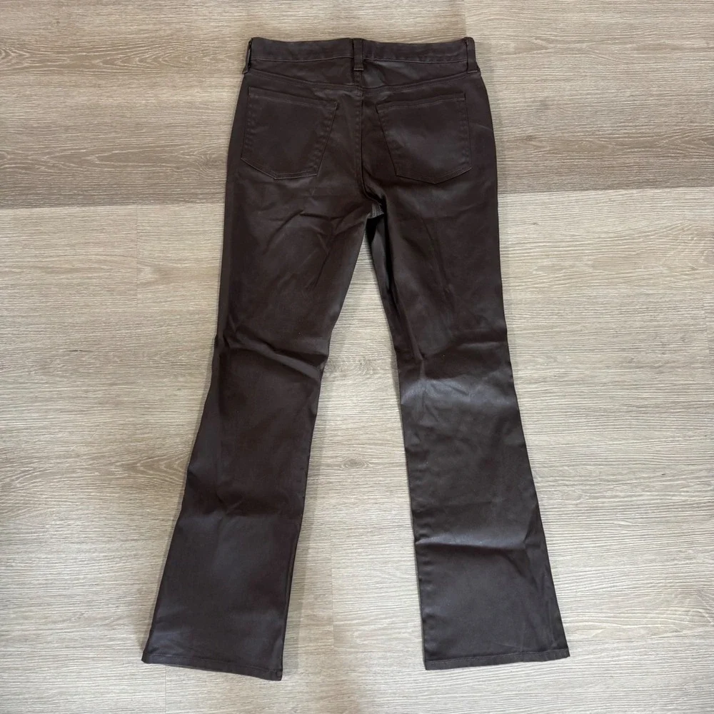 Banana Republic Mid-Rise Bootcut Pants Womens 27/4 Chocolate Brown Coated Denim